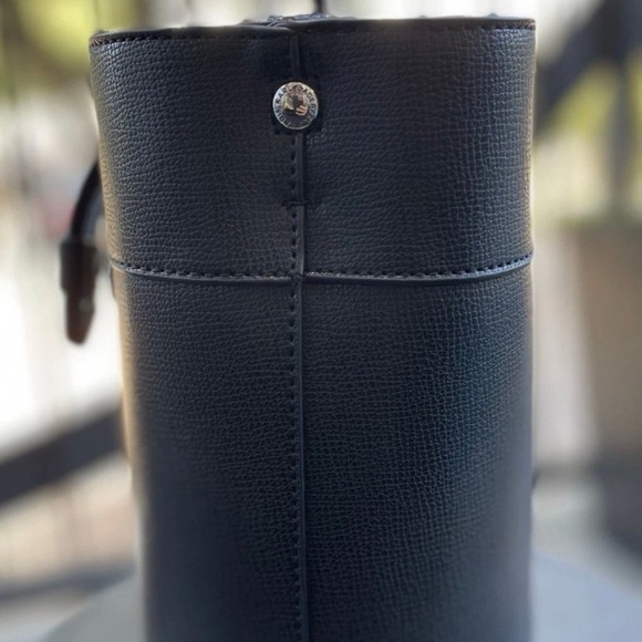 Karl Lagerfeld Black Drawstring Bucket Crossbody Bag - Picture 4 of 7